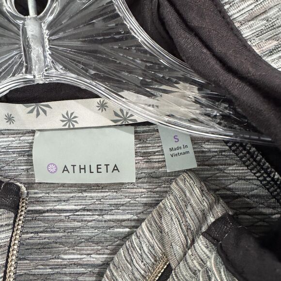 Athleta Snowscape Jacket Women's Small Gray Black Full Zip Hooded - Picture 3 of 8